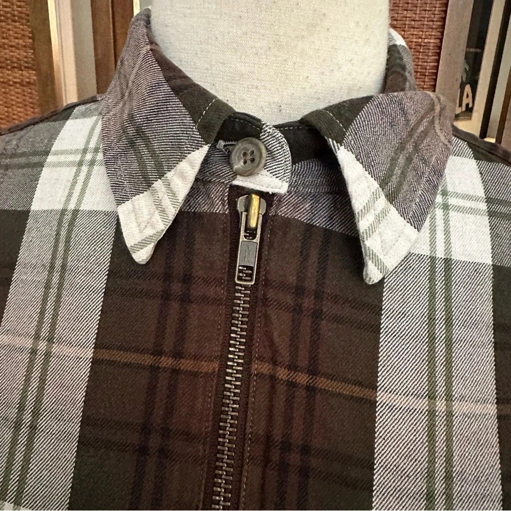 Ralph Lauren Womens Plaid Flannel 1/4 Zip Tunic Equestrian size medium - Picture 4 of 10